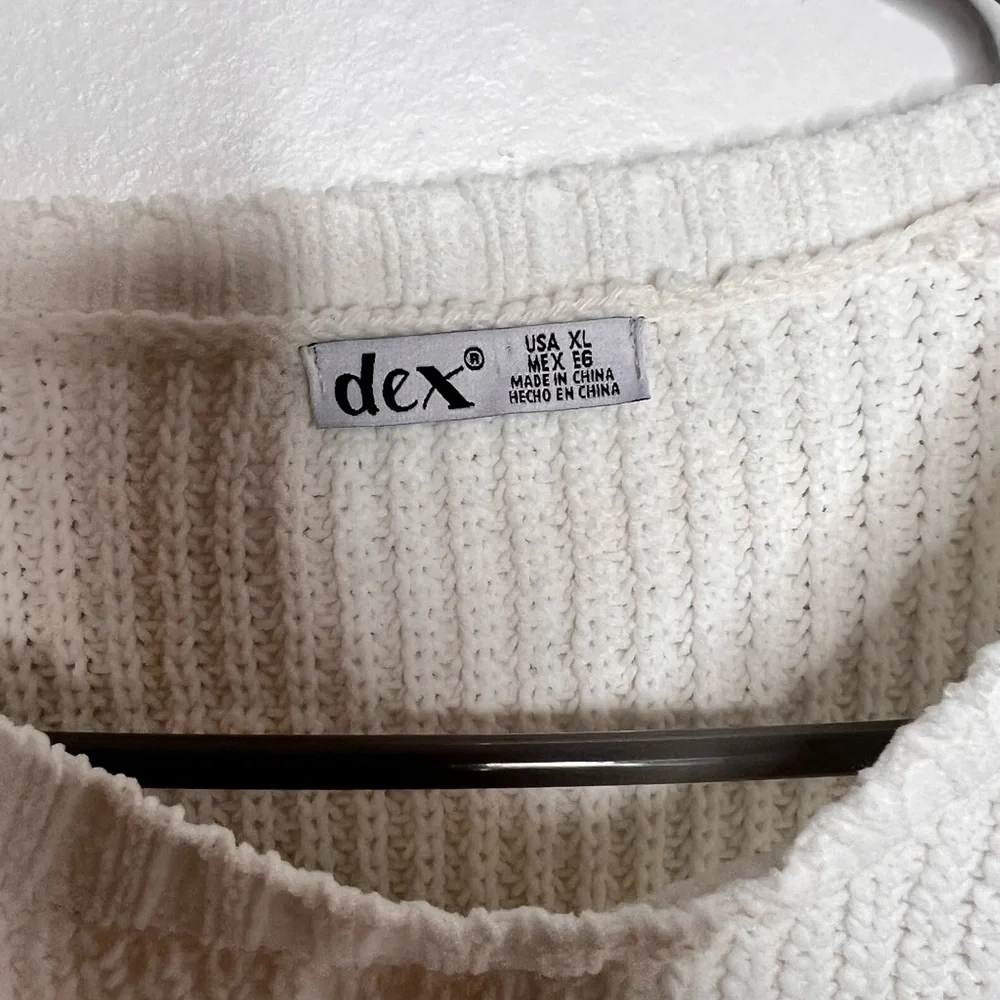 White Knit Sweater Black Bow Style